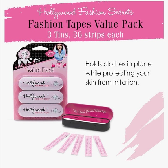 Hollywood Fashion Secrets Double Stick Fashion Tape, Three 36-Strip Packs - Picture 3 of 6